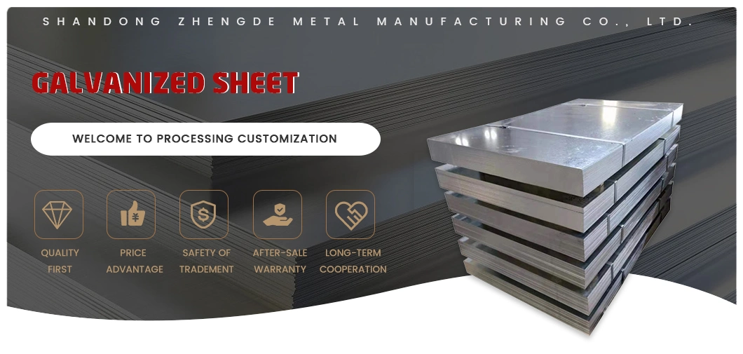 China Manufacture Hot Dipped Galvanized Steel Sheet 1mm 1250mm Z40 Z80 Z120 Z140 Z200 Z275 SGCC Dx51d Gi Plate for Roofing / Building Materials/Corrugated