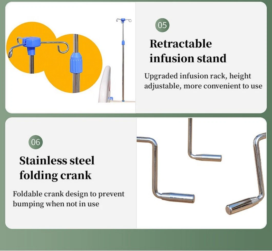 One Function Manual Patient Care Medical Hospital Bed for Clinic and Hospital