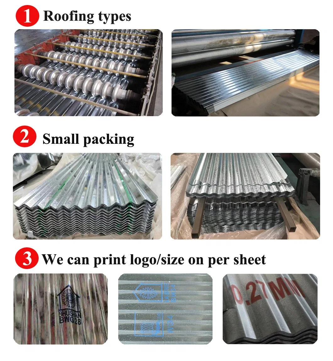 Roofing Material Dx51d Dx52D SGCC Galvanized Corrugated Roofing Sheet