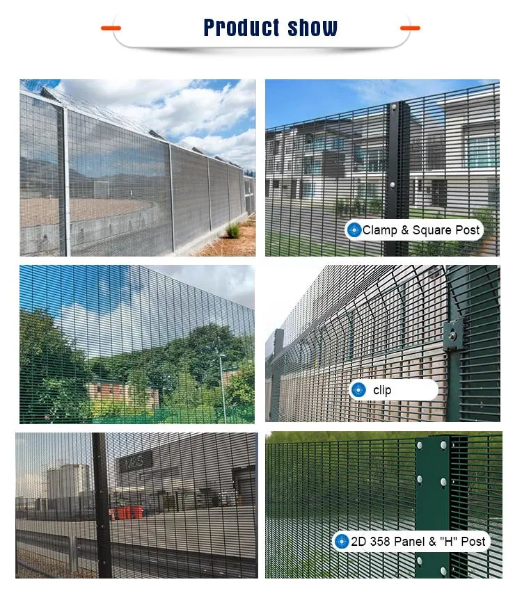 Prison PVC Coated Clear View High Security Fence 358 Wire Mesh Safety Metal Anti Climb Fence