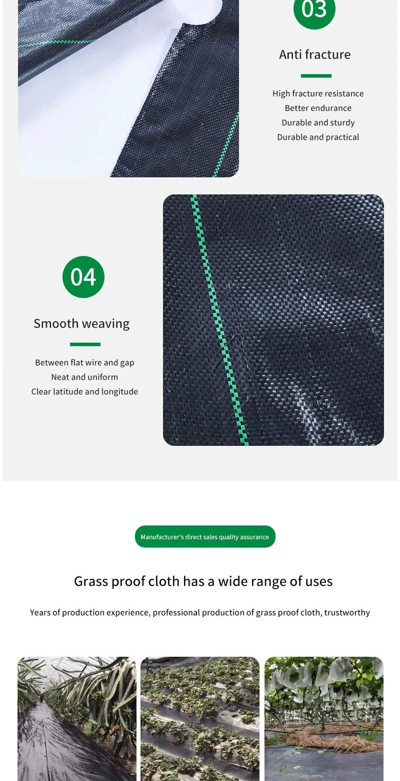 Woven Fabric Geotextile Weed Control Ground Cover Silt Fence Stabilization PP Woven Geotextile for Soil Reinforcement Anti Grass