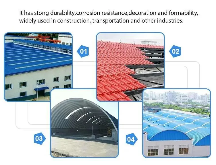 China Factory Price Galvanized Zinc Color Coated PPGI Gi Hot Rolled Corrugated Steel Sheet for Roofing Building Material