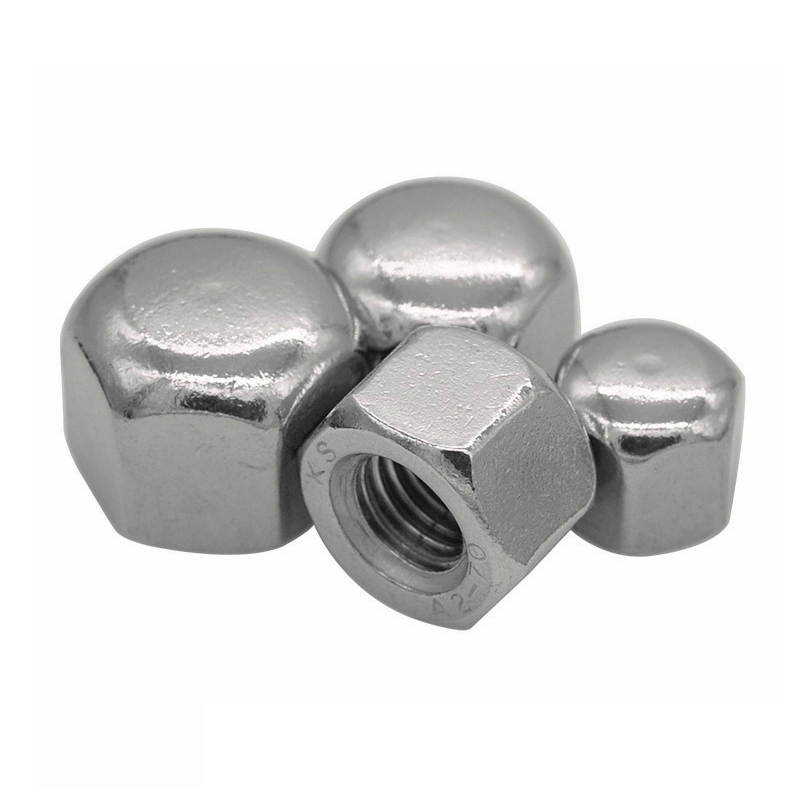 High Strength Fasteners Hexagon Dome Nuts Hexagon Acorn Nuts DIN917 Finish Zp Galvanized Color M16 M24