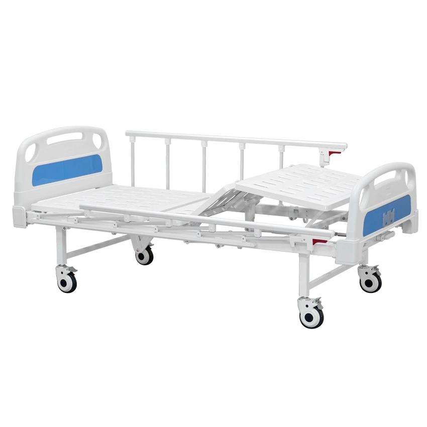Manual 2 Cranks Adult Hospital Cot Rotating Bed