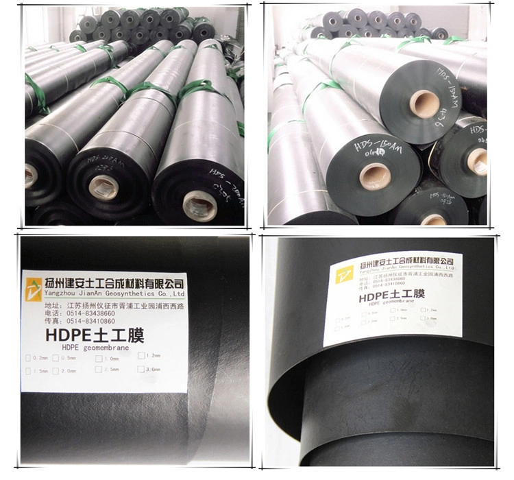 Damp Proof and Impermeable Flexible Outdoor 1.0mm Single Sided Textured Geomembrane