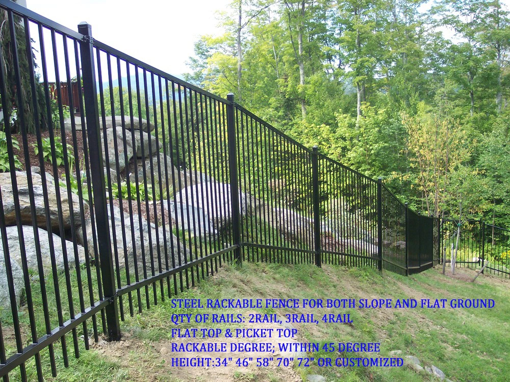 Affordable Durable Ornamental Fencing Steel Rackable Fence Panel Versai Residential/Commercial/Industrial Grade Security Fence with 10years Warranty