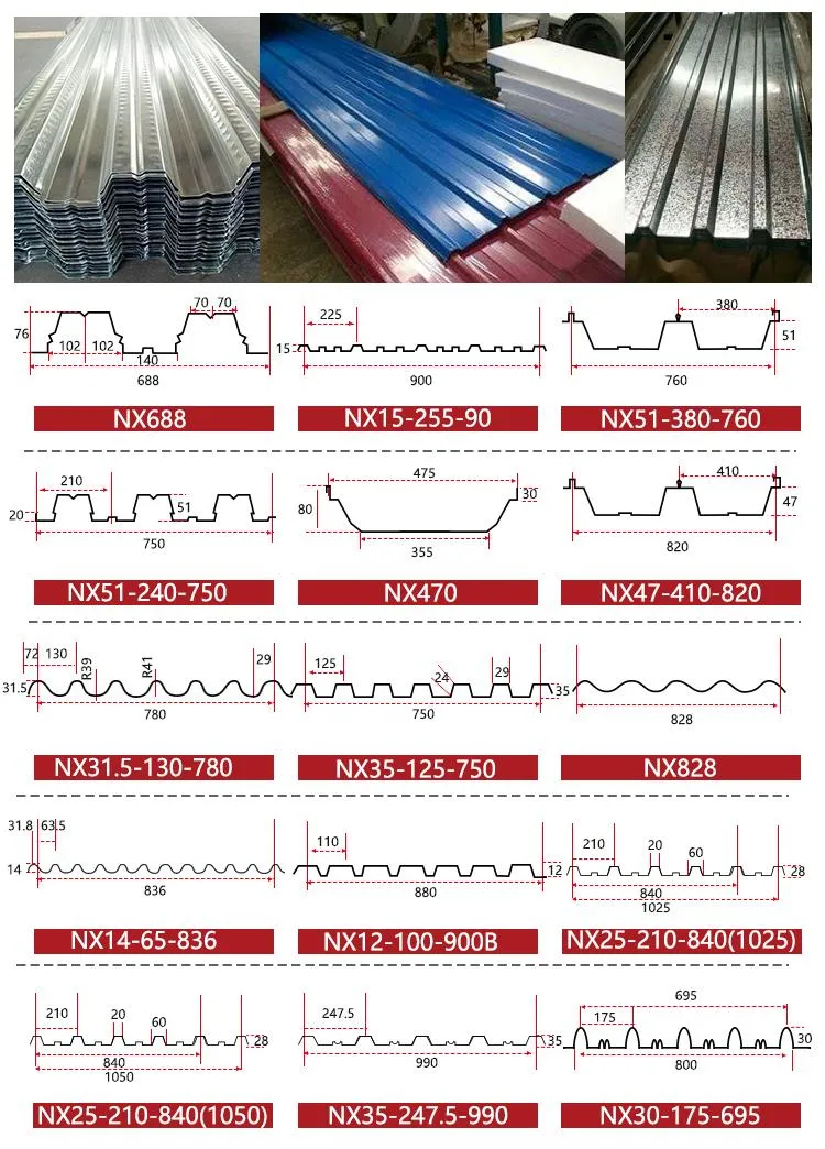 Corrugated Galvanized Steel Zinc Steel Sheet Galvalume Wholesale SGCC Dx51d JIS ASTM G550 Az100 Z275 Metal Roofing Sheet in Corrugated Shape for Roofing