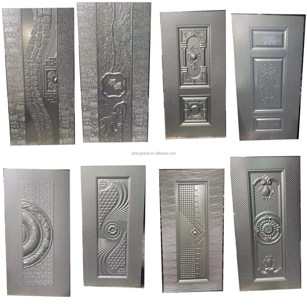 PVC Coated Color Security Front Door Designs Ghana Steel Door