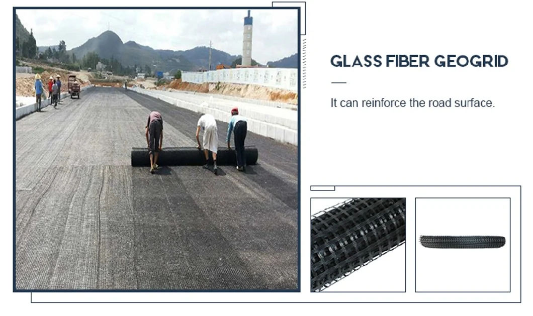 High Tensile Basalt Fiber Mesh Biaxial Geo Grid Fiberglass Geogrid Coated Bitumen 100-100kn/M for Sale