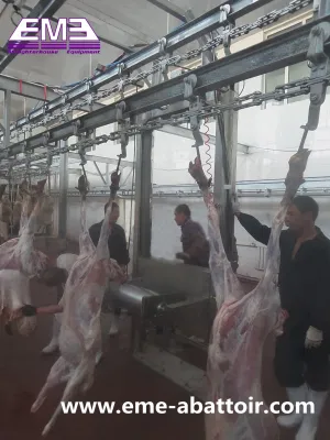 High Quality 300 Heads Per Hour Pneumatic Sheep Skin Puller Machine Goat Slaughtering Machine for Abattoir Equipment for Slaughterhouse