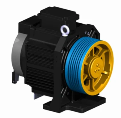  Villa 450kg Elevator Machine Gearless Traction Machine Mrl Type Disc Brake Elevator Motor Lift Components