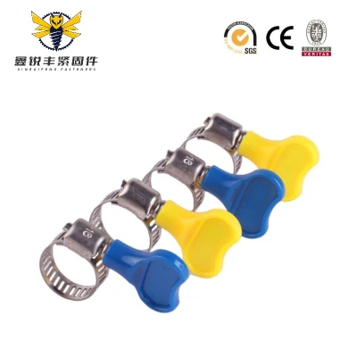 Different Size Silvery 304/201 Stainless Steel American Hose Clamps as Connecting Fastener