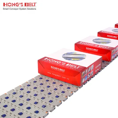 Hongsbelt Modular Plastic Conveyor Belt Roller Top Modular Plastic Conveyor Belt for Sorting Conveyor