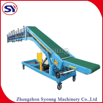 Container Truck Loading Unloading Flexible Belt Conveyor Motorised Telescopic Roller Conveyor for Carton Box