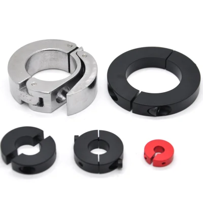 Custom Stainless Steel Aluminum One Two Pieces Quick Release Split Set Screw Shaft Clamp Collar