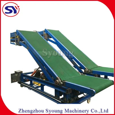 Container Truck Loading Unloading Flexible Belt Conveyor Motorised Telescopic Roller Conveyor for Carton Box
