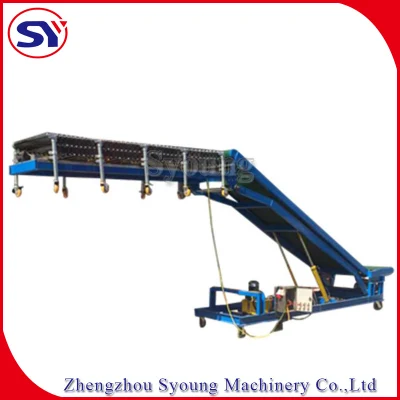 Container Truck Loading Unloading Flexible Belt Conveyor Motorised Telescopic Roller Conveyor for Carton Box