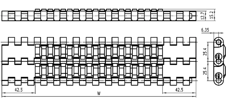 Haasbelts 1005 Supergrip Plastic Modular Belts