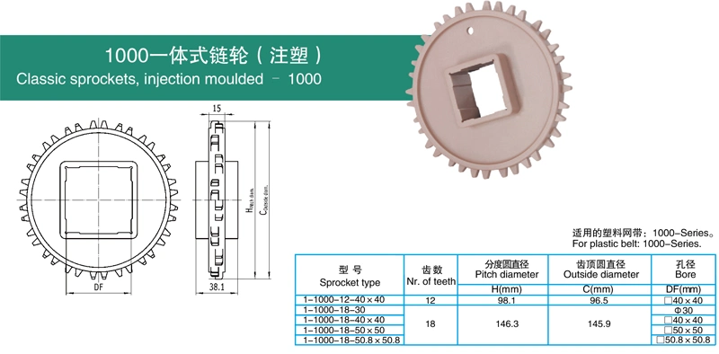 Haasbelts Chains Freeflow Transfers Flush Gird 1000 Series Modular Plastic Belt Conveyor Factory