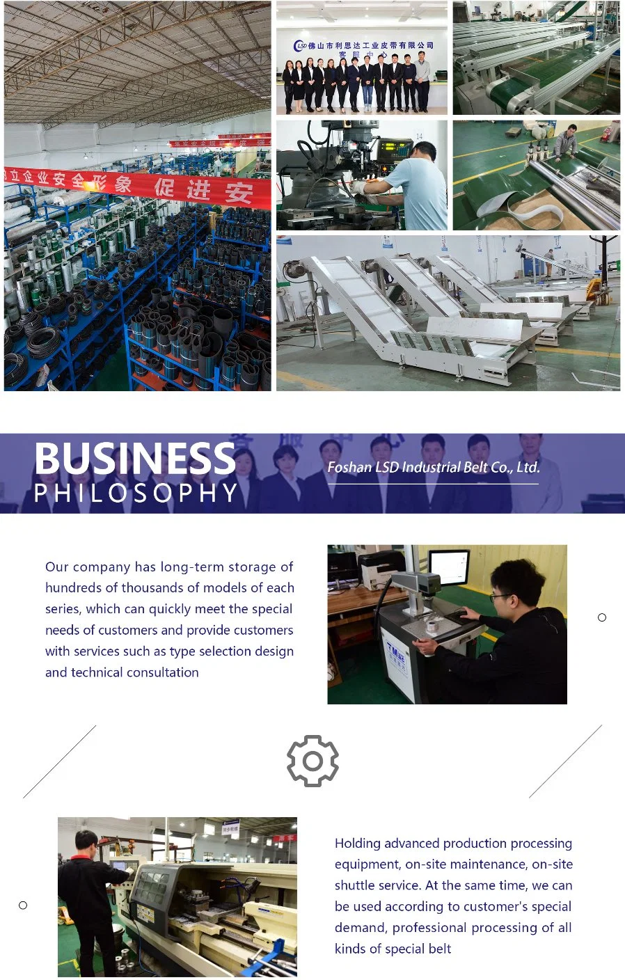 Factory Customization Food Industry Oil-Resistant Anti-Static White Blue PU PVC Conveyor Flat Belt