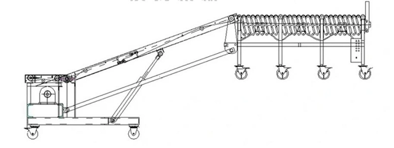 Container Truck Loading Unloading Flexible Belt Conveyor Motorised Telescopic Roller Conveyor for Carton Box