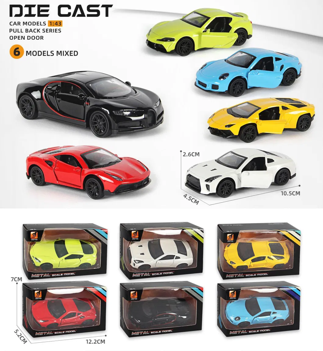 Hot Sale High Quality Alloy Small Die Cast Car Model Toy Die-Cast Metal Car Friction Toy