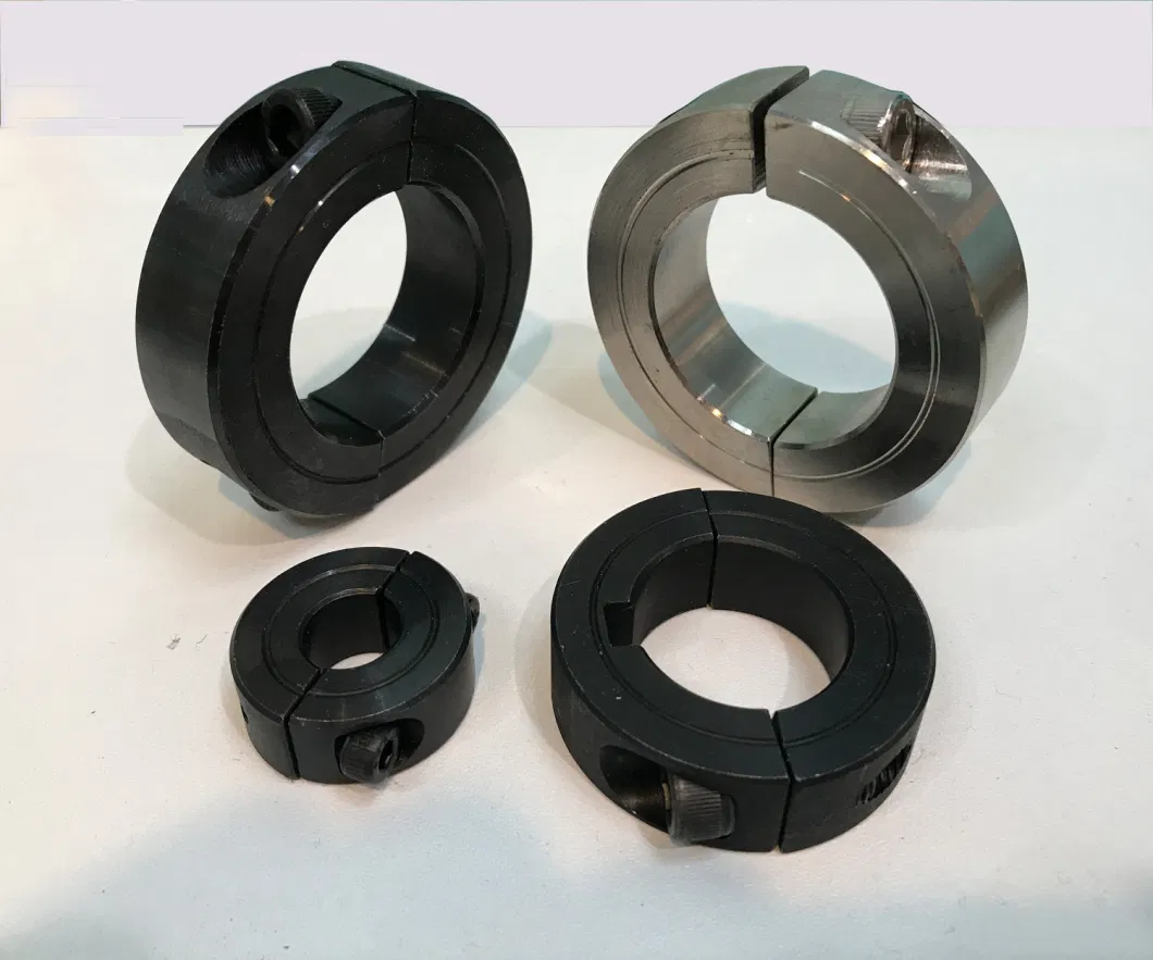Zinc Plated Oxide Blacked Steel Double Split Shaft Collar with Set Screw