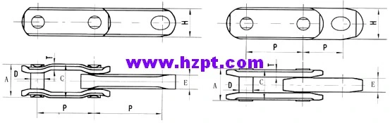 Double Flex Chain Toothen Side Metal Stainless Steel China Series Large Pitch Best Price Manufacture Special Attachments Double Sharp to Type Conveyor Chains