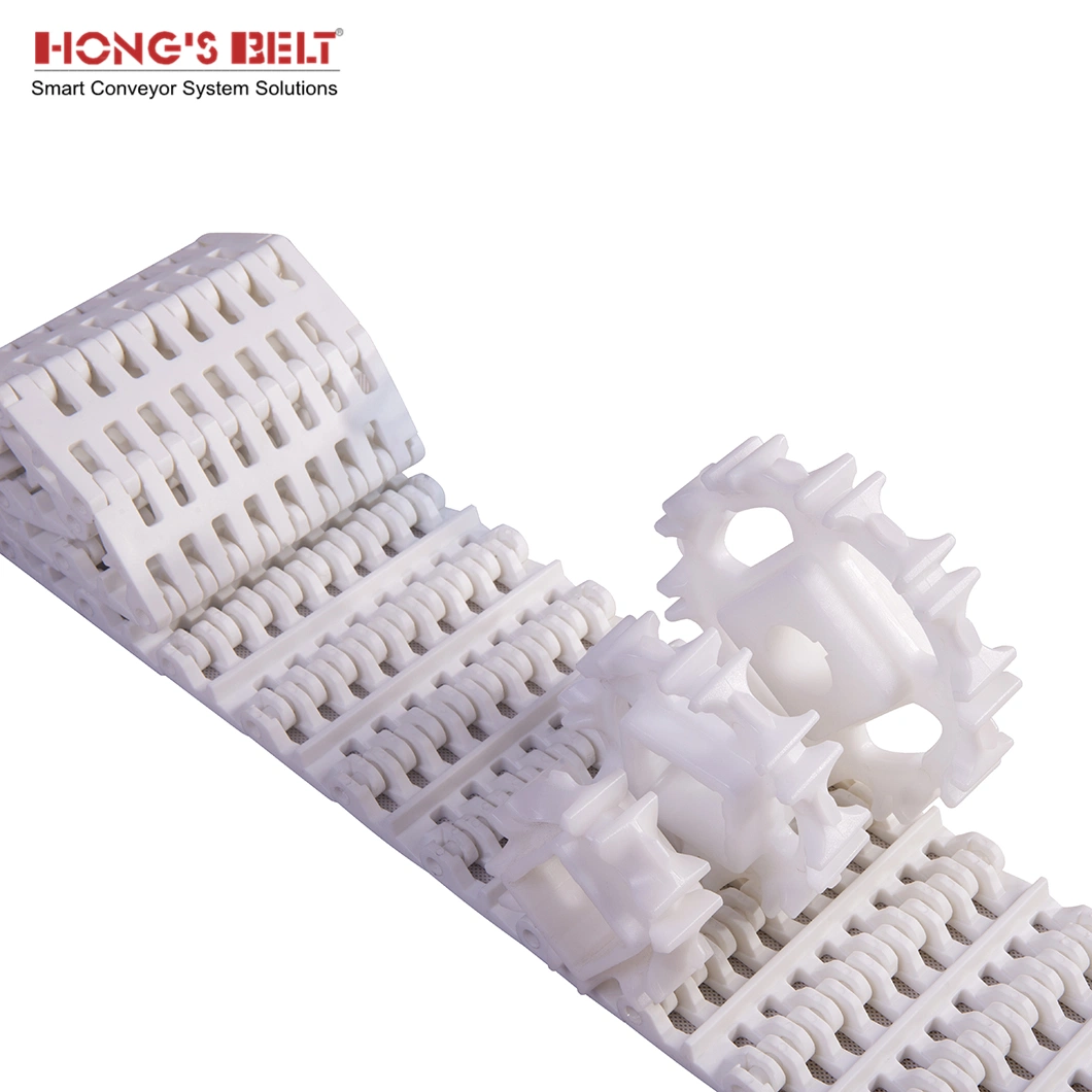 Hongsbelt Flush Grid Conveyor Belt Modular Belt Plastic Conveyor for Seafood Processing