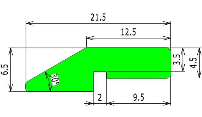 Haasbelts W595 Neck Guide Rails Conveyor Components