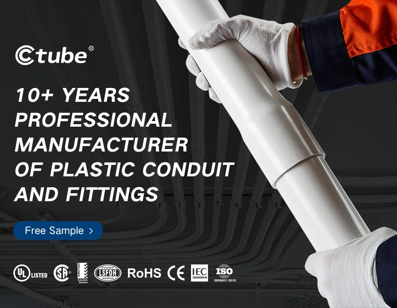 Ctube Conduit Middle Joint CT-Sc 1/2~8&quot; UL651-Approved for Connecting Sch40 PVC Pipes
