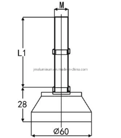 Fixed Steel Feet for Machine, Heavy Duty Adjustable Feet Base 50/60/80/100mm