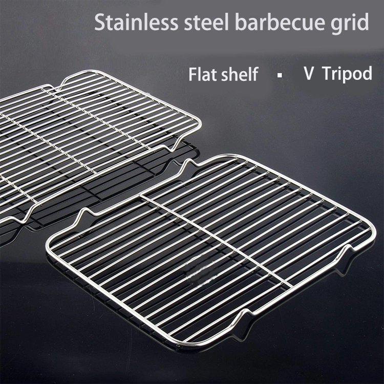 Commercial Chrome Plated BBQ Barbecue Stainless Steel Grill Grate Oven Shelf Rack Wire Baking Tray Net Cooking Oven Grid