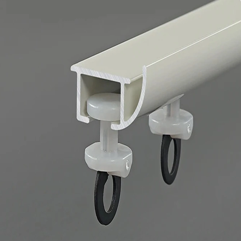 Hidden Mini Ultra-Thin Metal Pulley Straight Curtain Track Ceiling Installation Curtain Track