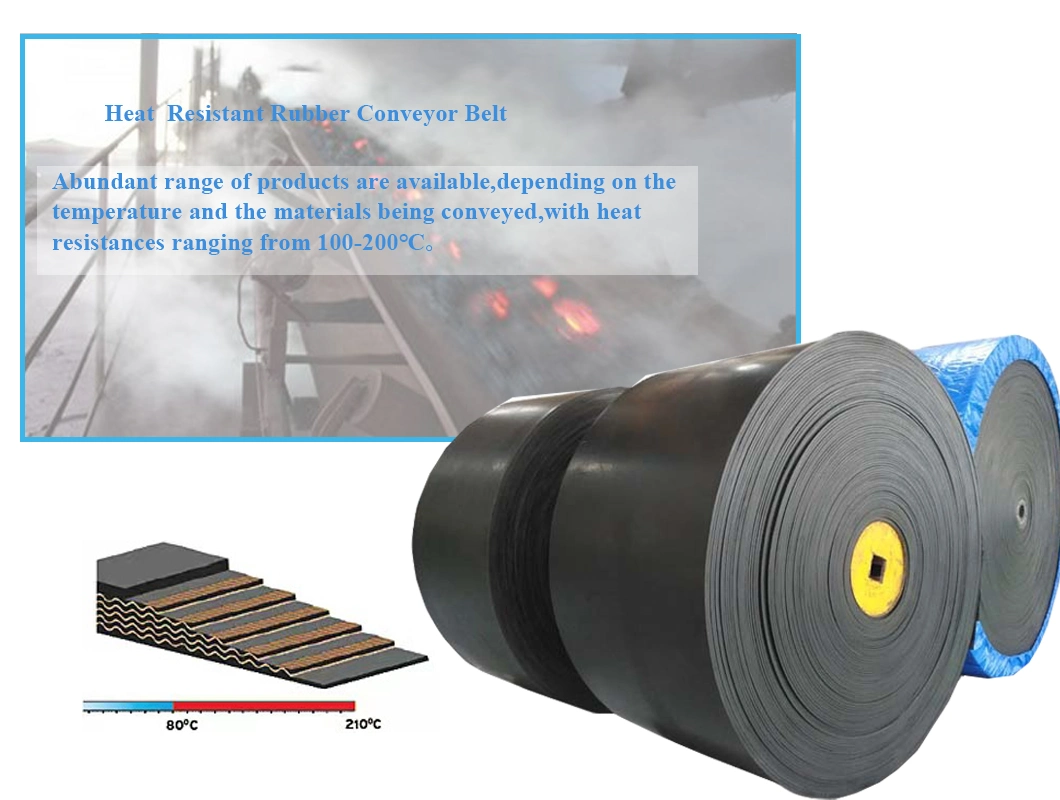 Low Price Coal Mining Rubber Ep / Nn 100 200 300 Flat Conveyor Flat Belt