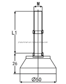 Fixed Steel Feet for Machine, Heavy Duty Adjustable Feet Base 50/60/80/100mm