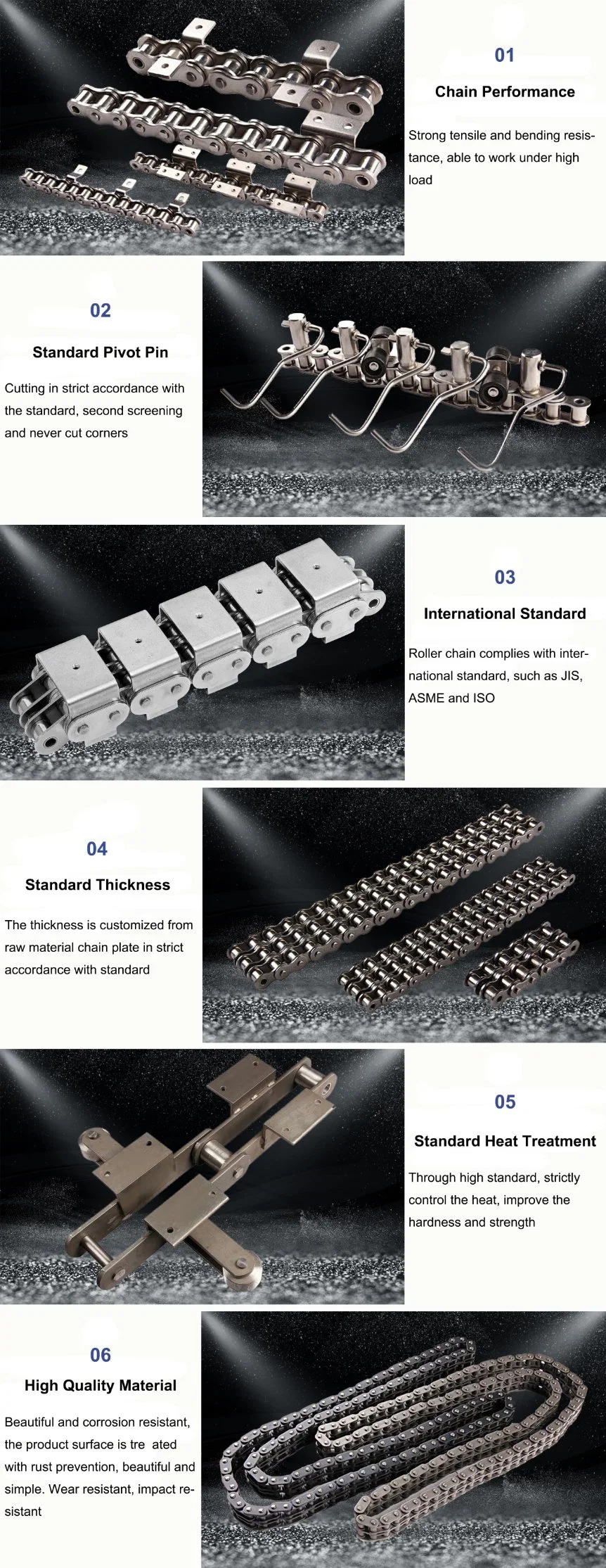 Custom Heavy Duty Straight Plate Chains Turning Chain Roller Flat Top Conveyor Transmission Chain