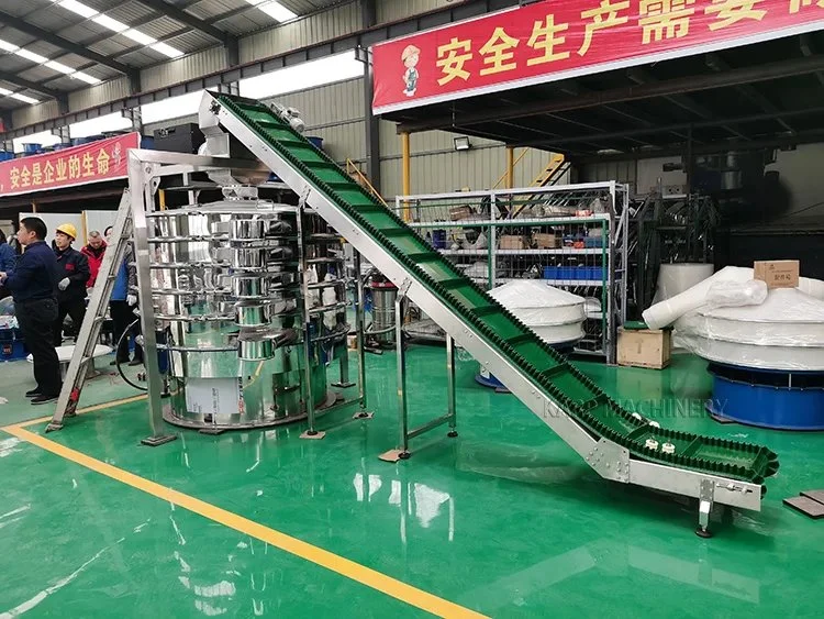 Rubber/PU/PVC/Stainless Steel Z Type Incline Vertical Belt Conveyor Conveying System