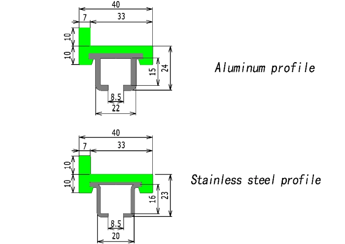 Haasbelts Conveyor Components G18 Profile Guide, Chain Guide Wearstrip