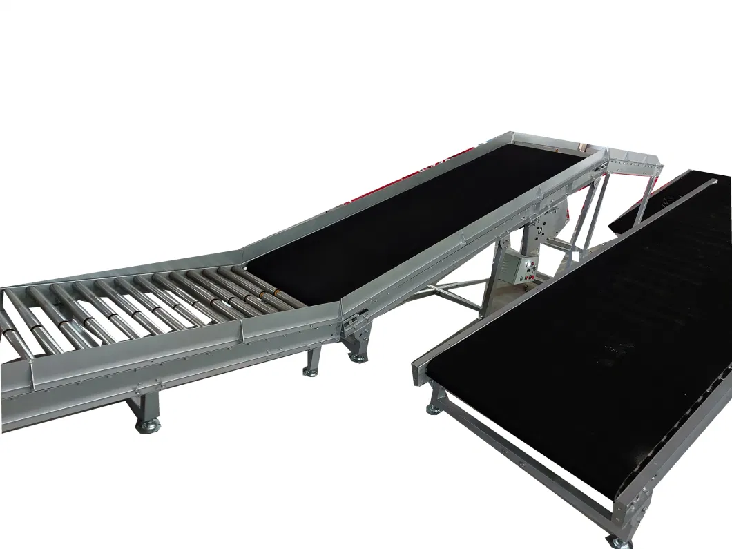 Factory Custom PVC Belt Incline Conveyor Gravity Roller Conveyor System