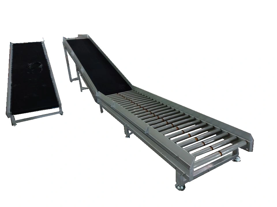 Factory Custom PVC Belt Incline Conveyor Gravity Roller Conveyor System