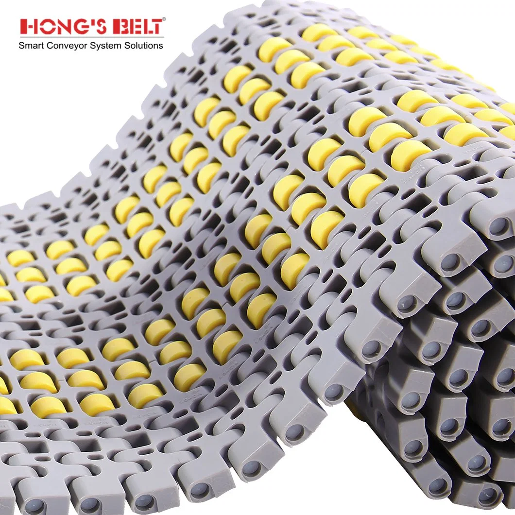 Hongsbelt HS-1100C Roller Top Modular Plastic Conveyor Belt for Beverage Packing Line