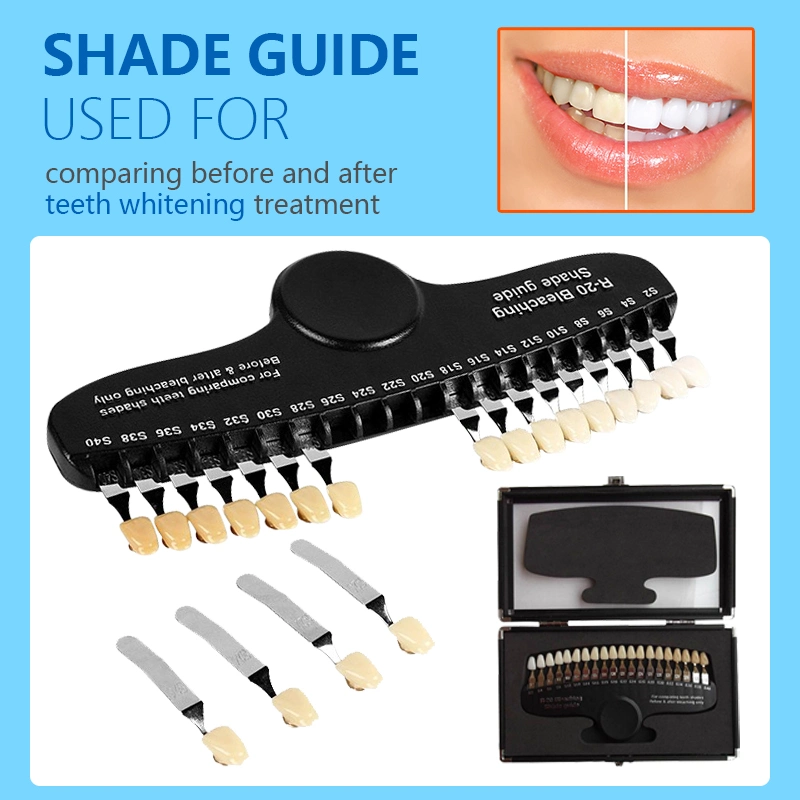 2023 Hot Sell Products Dental Dentist Shade Chart Teeth Whitening Shade Guide with 20 Teeth Color