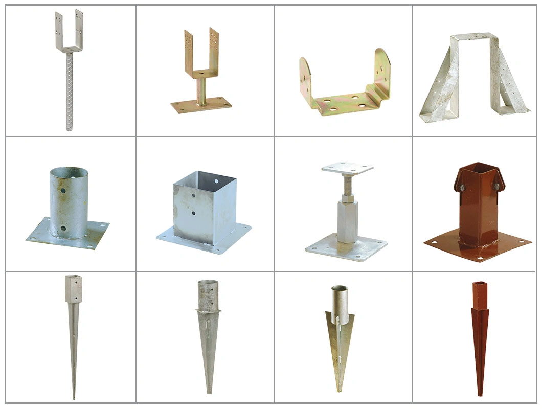 Hot DIP Galvanized or Powder Coated Round Post Support Base for Different Diameter