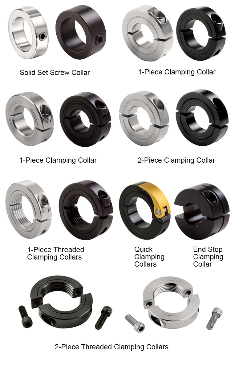 6mm 10mm 12mm Two-Piece Stainless Steel Aluminium Shaft Collar Double Split Locking