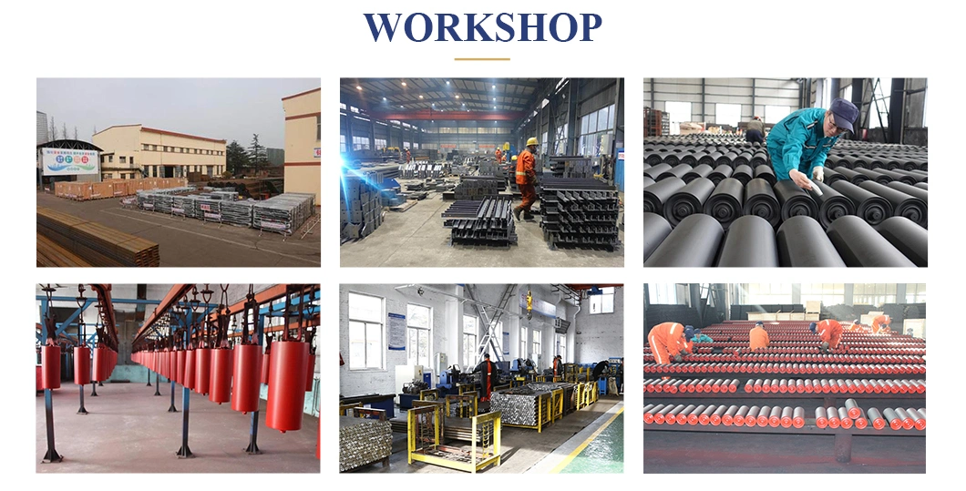 China Manufacture Heavy Duty Steel Rubber Coated HDPE Self Aligning Return Trough Carrier Conveyor Idler Roller Price for Mining Belt Conveyor System