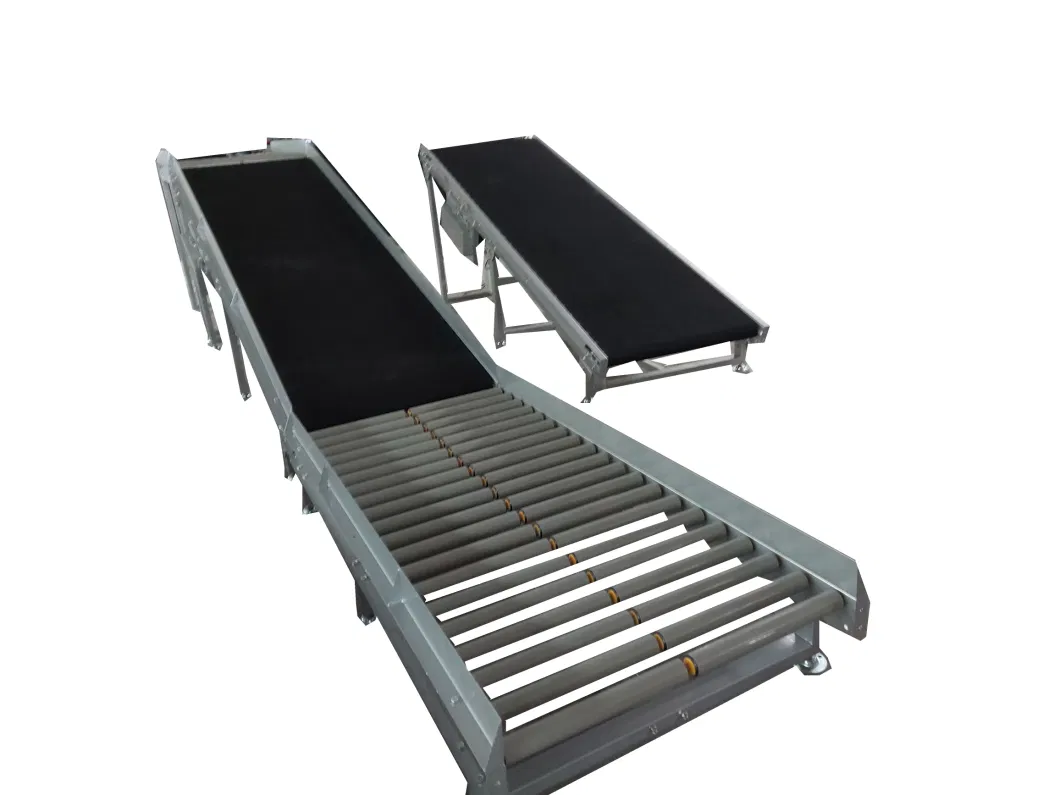 Factory Custom PVC Belt Incline Conveyor Gravity Roller Conveyor System