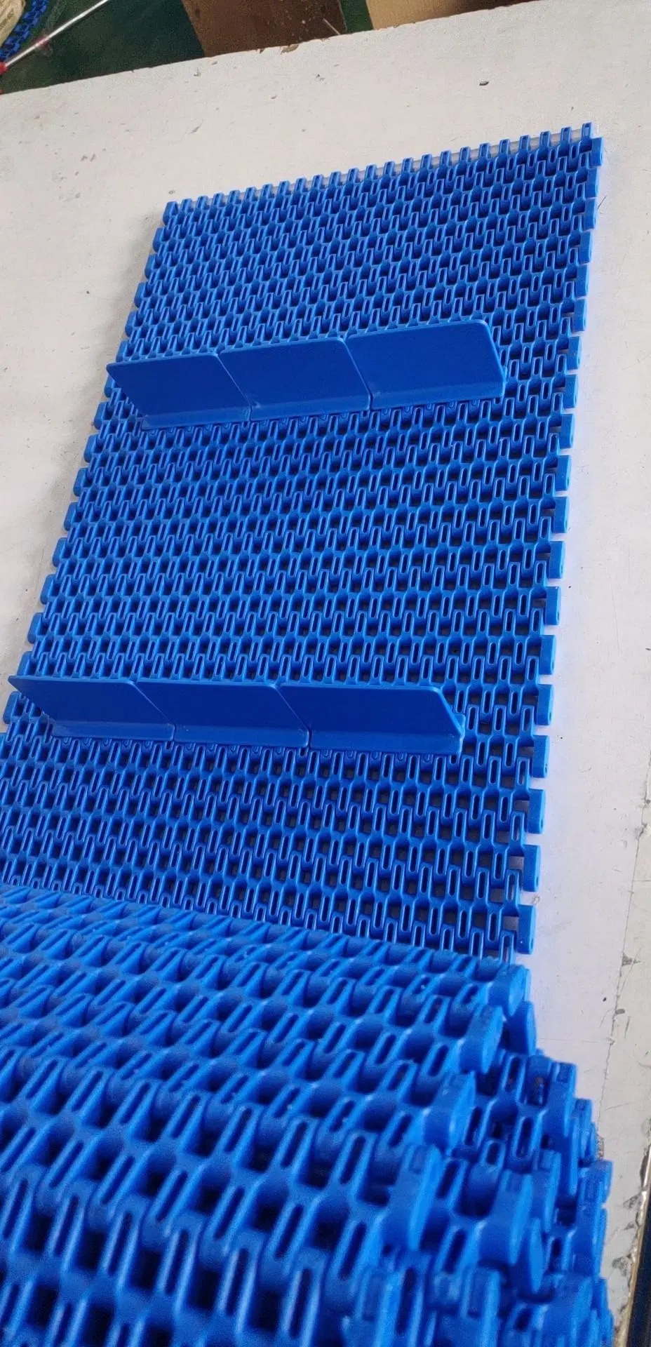 Positrack Plastic 7300 Flush Grid Belt Used for Bakery, Dairy, Fruit, and Vegetable