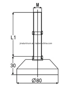 Fixed Steel Feet for Machine, Heavy Duty Adjustable Feet Base 50/60/80/100mm