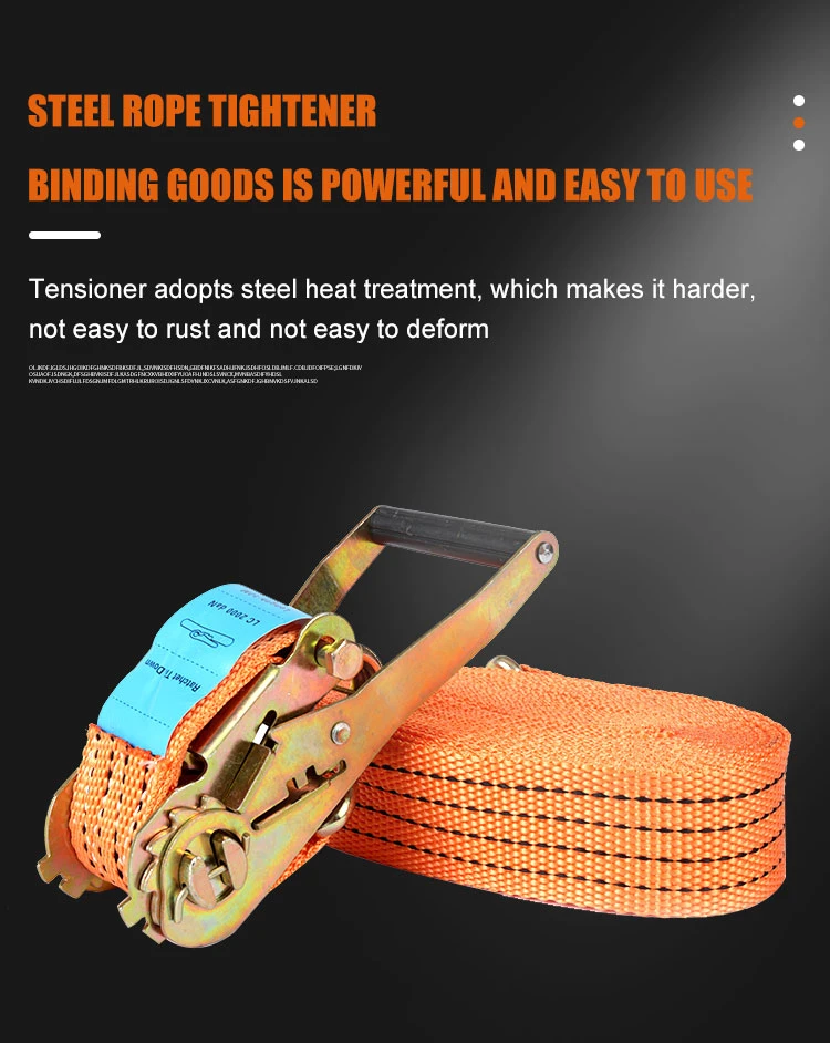 PP Width 50mm Different Color Ratchet Tie Down Strap Cargo Lashing Belts